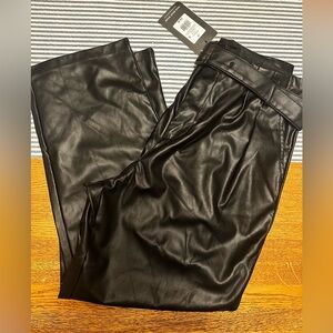 New Women’s 12 Black Leather Pants - Who What Wear Brand